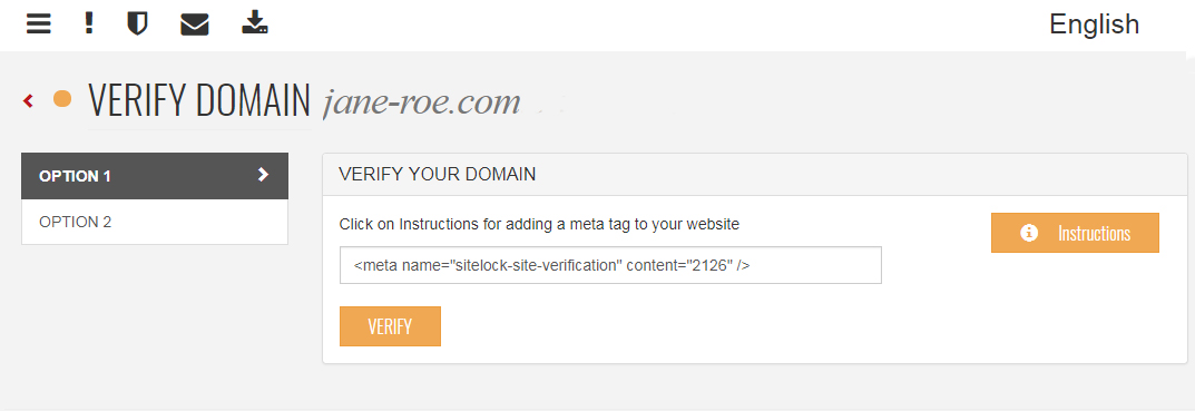 verify domain