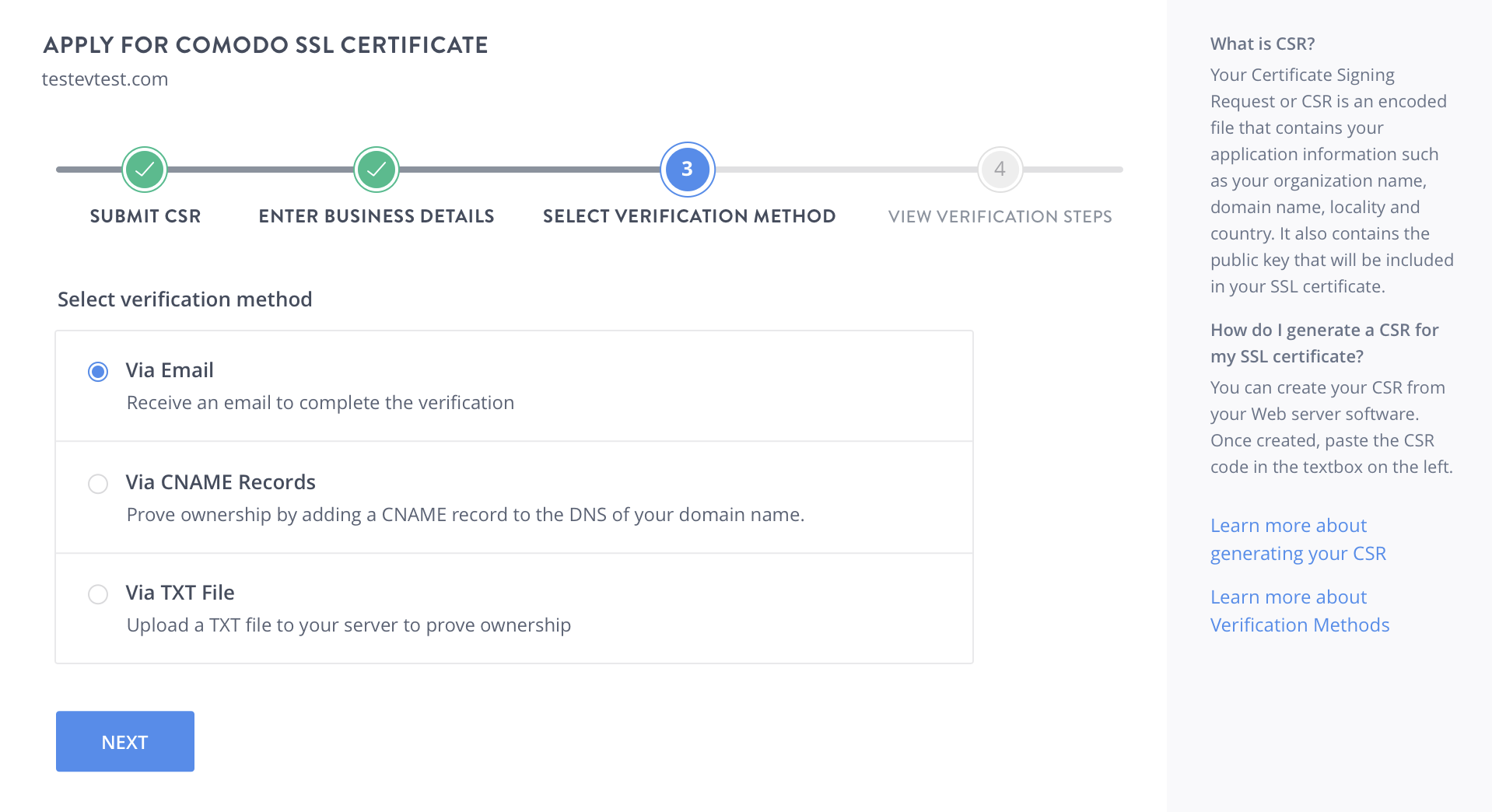 Verification methods